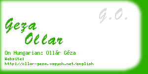 geza ollar business card