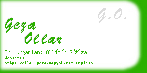 geza ollar business card